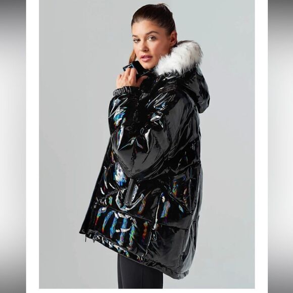 NEW Blanc Noir Afterburn Puffer Holographic Jacket Large RARE - Picture 4 of 9